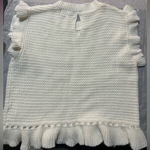 Elegant White Ruffled Tank Top